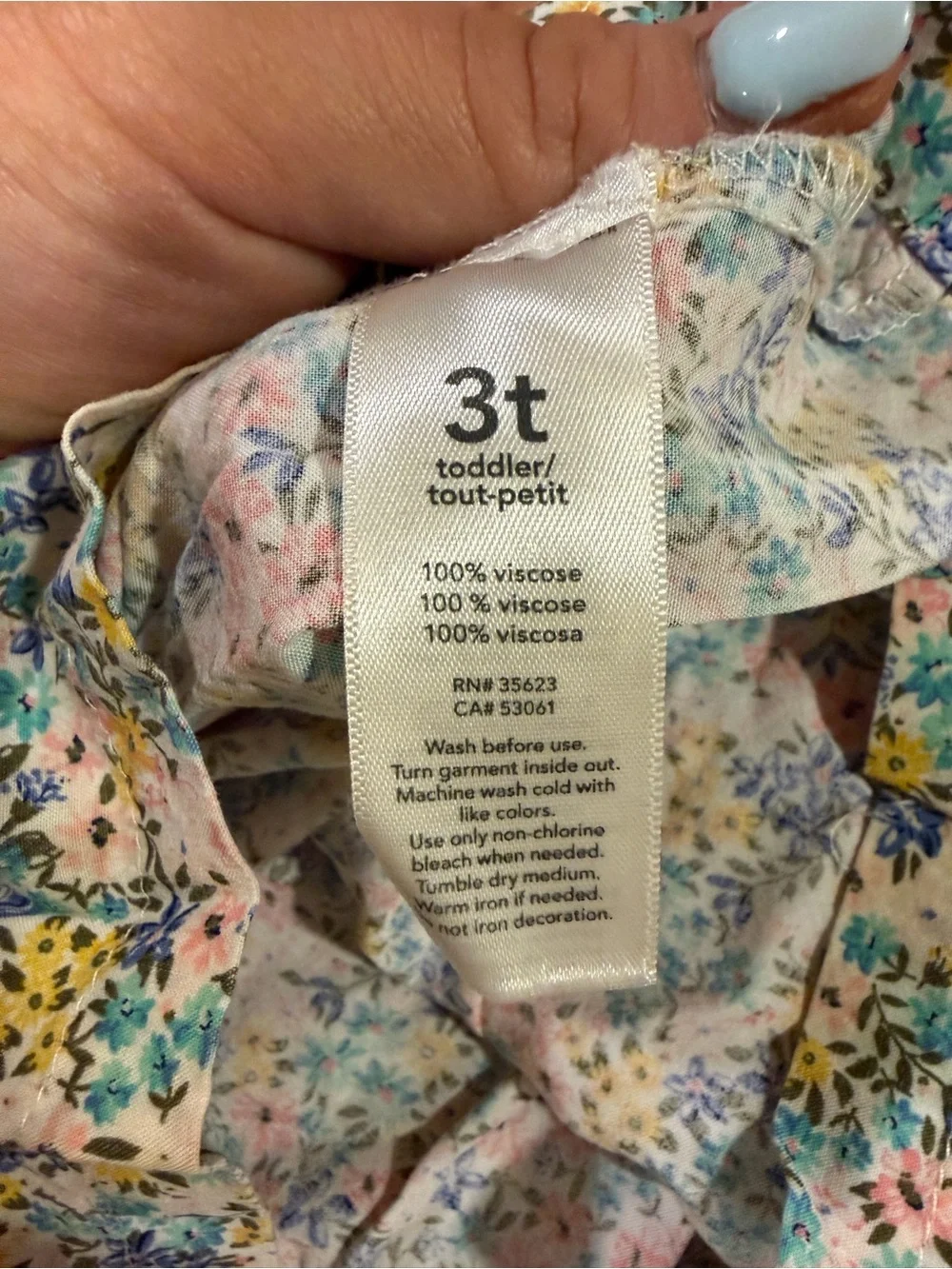 Carter's Floral Button-Front Dress in Pink, Blue, Yellow & Green